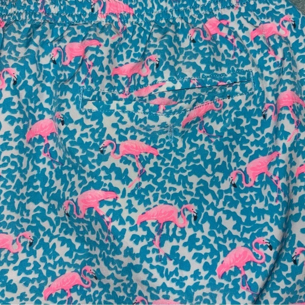 Chubbies Flamingos Swim Shorts Size 2XL  Blue Print 4” inseam